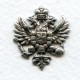 Coat of Arms Heraldry Oxidized Silver 25mm (6)