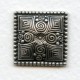 ^Ornate Dapt Square Stamping Oxidized Silver 21mm (4)