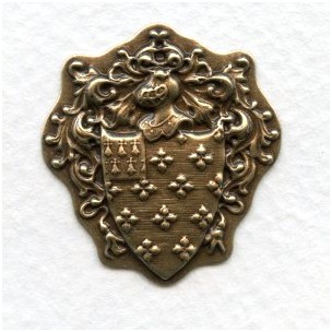 royal-knight-crest-oxidized-brass-stampings