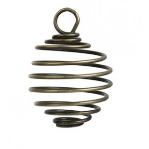 Spiral Cage Charms/Lantern Antique Bronze pendant (1) #FF6