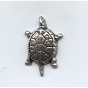 Turtle Designs Oxidized Silver 20mm (12) #X200