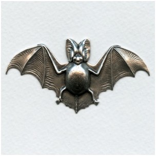 Fat Bat Stamping Oxidized Silver 71mm (1) #DD40A