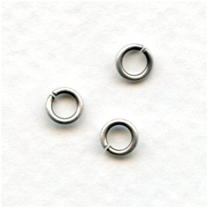 Round Jump Rings 5mm Oxidized Silver (100+) - Reference #S216