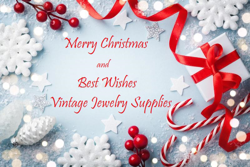 Merry Christmas and Best Wishes - Vintage Jewelry Supplies .com