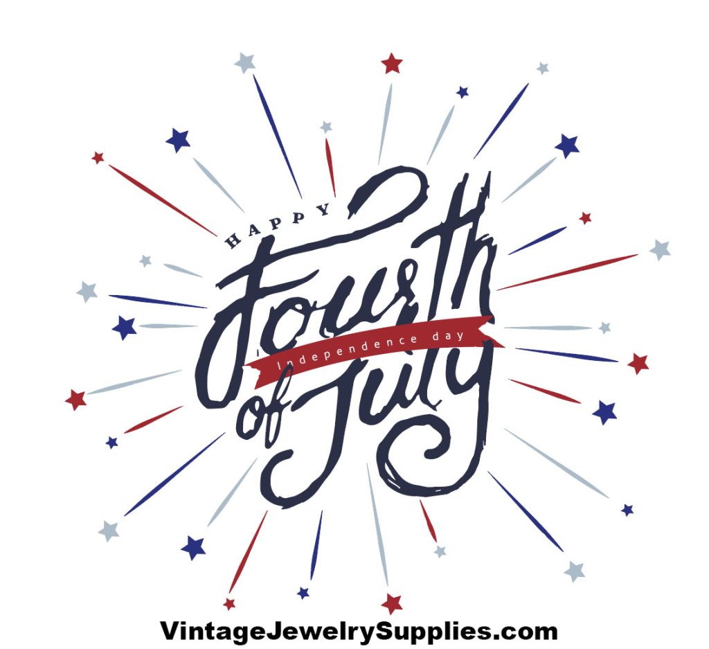 Happy 4th of July Independence Day - VintageJewelrySupplies.com