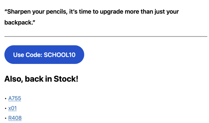 Back to School Sale - SCHOOL10 - 10%off