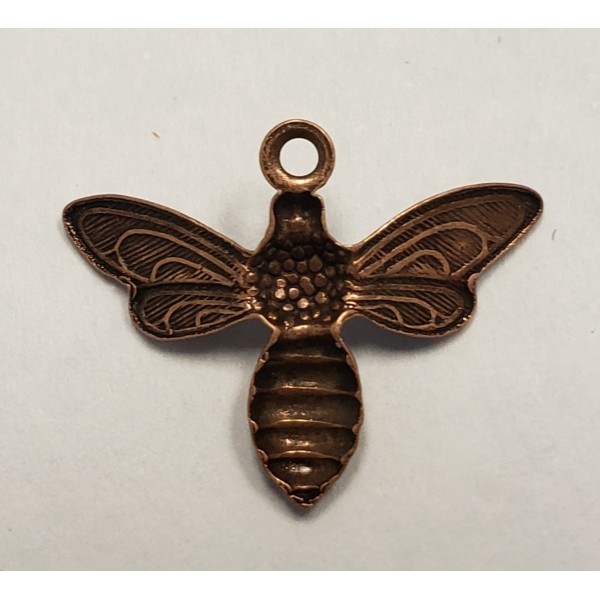Bee Pendants Oxidized Copper17mm (12) - Image 2