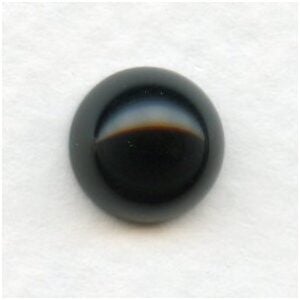 Black Onyx Gemstone Cabochons 9mm Round