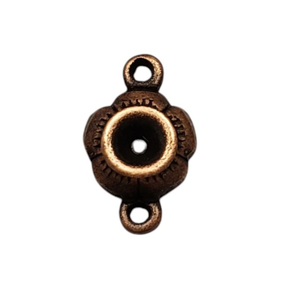 Connectors to Hold Rhinestones 2 Loops Oxidized Copper (12) - Image 2