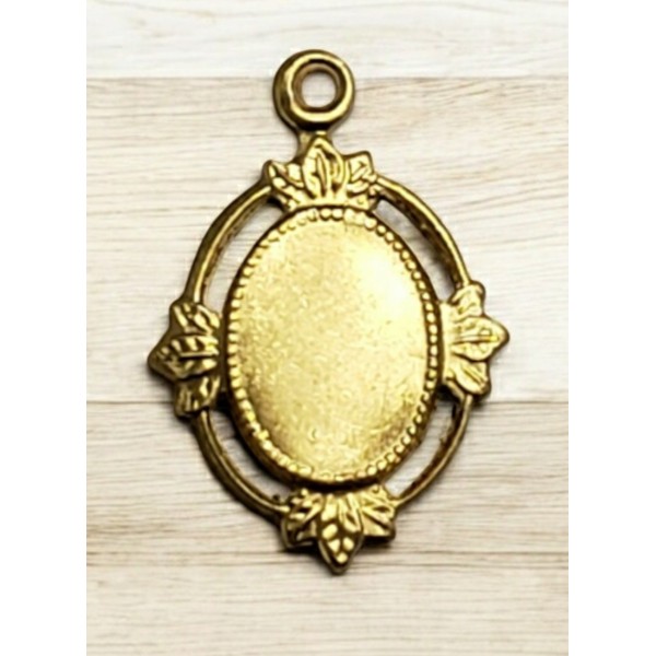Floating Leaves Settings 8x6mm Raw Brass (12) - Image 2