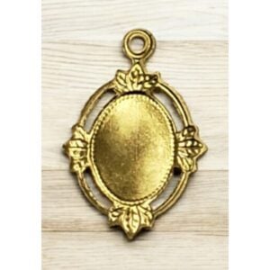 Floating Leaves Settings 8x6mm Raw Brass (12)
