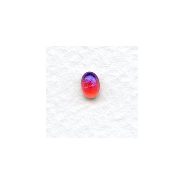Mexican Opal Glass Cabochons 6x4mm (4)