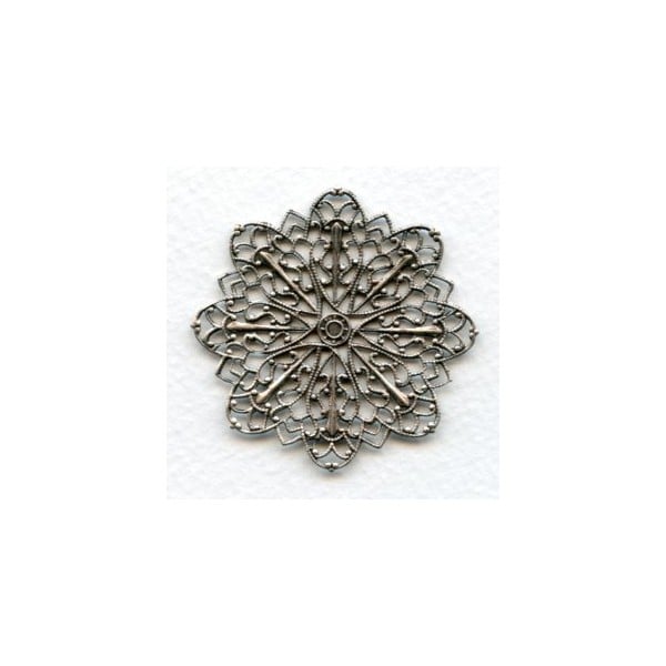 Round Ornate Filigree Oxidized Silver 47mm (1)