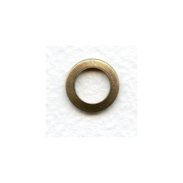 Flat Round Connectors 13.5mm Oxidized Brass (6)