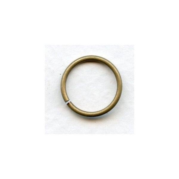 Jump Rings 14mm Round Oxidized Brass (24)