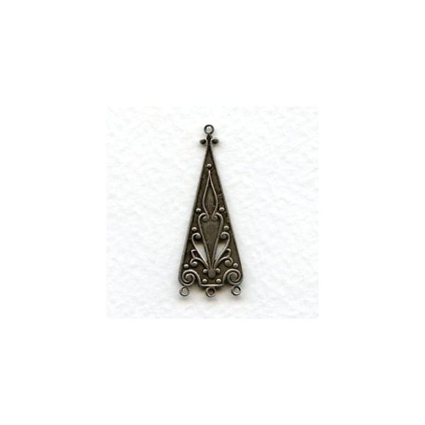 Triangle Connector Earring Drama Oxidized Silver (4)