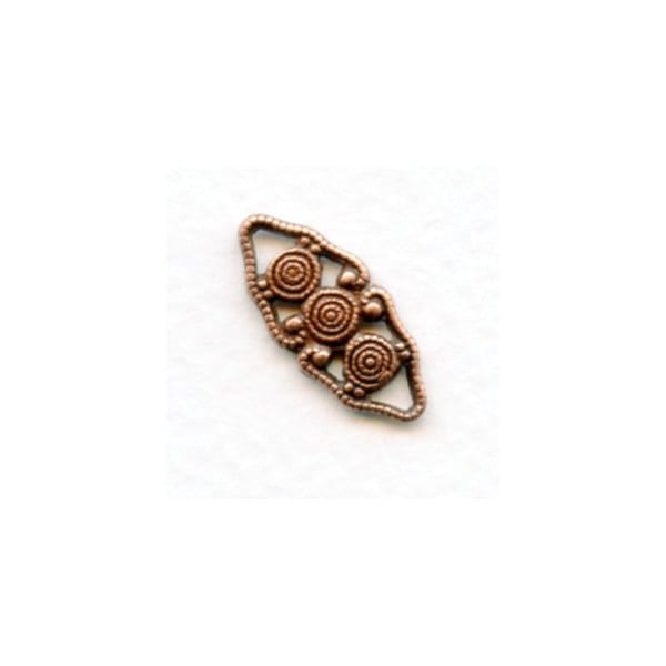 ^Decorative Filigree Connector Oxidized Copper 21mm (12)