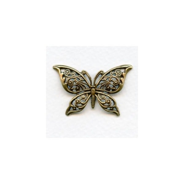 Highly Detailed Filigree Butterfly European Brass (1)