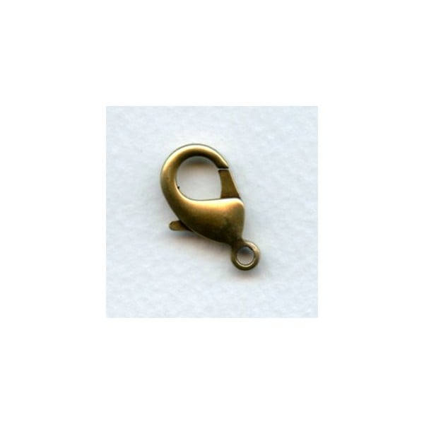 Lobster Clasps Oxidized Brass 22mm (6)