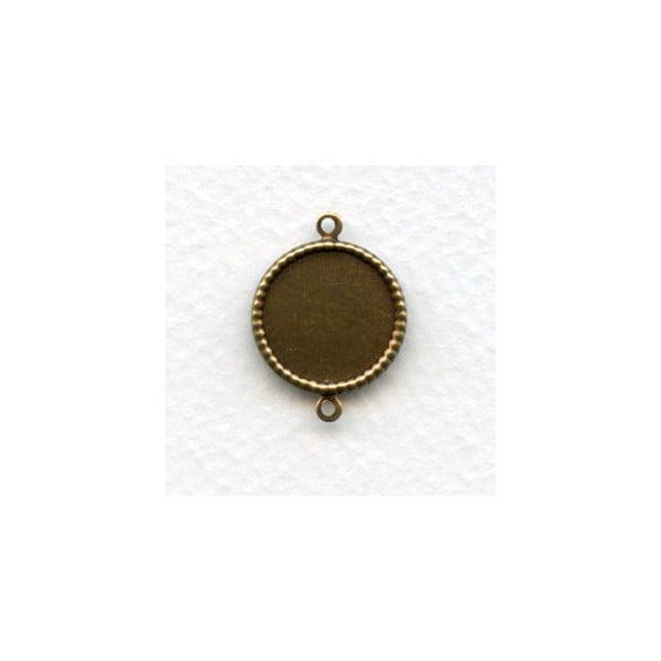 Connector Settings 2 Loops 14mm Oxidized Brass (6)