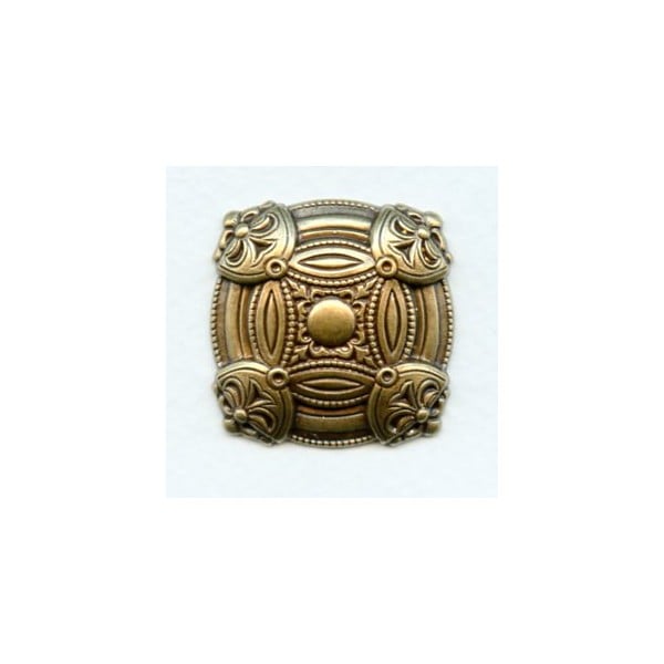 Layered Medallions Oxidized Brass Stamping (1)