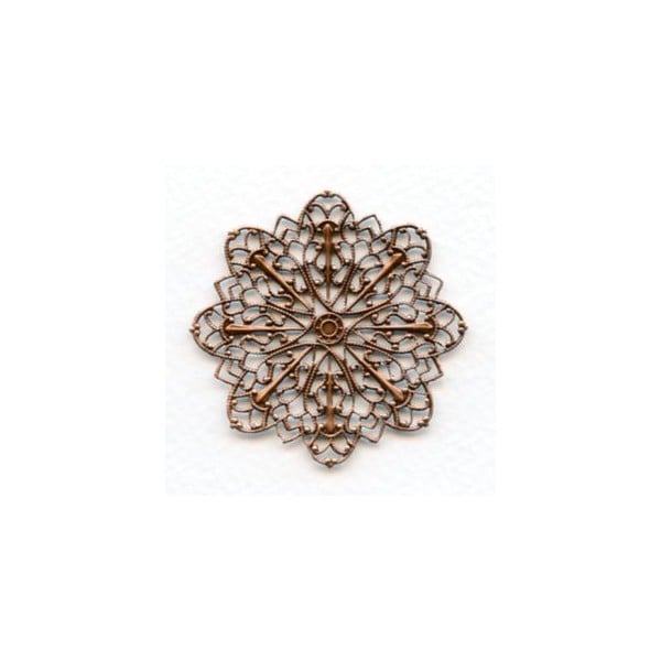 ^Round Ornate Filigree Oxidized Copper 47mm (1)