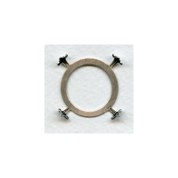 Open Back Turtle Style Settings 25mm Oxidized Silver (3)