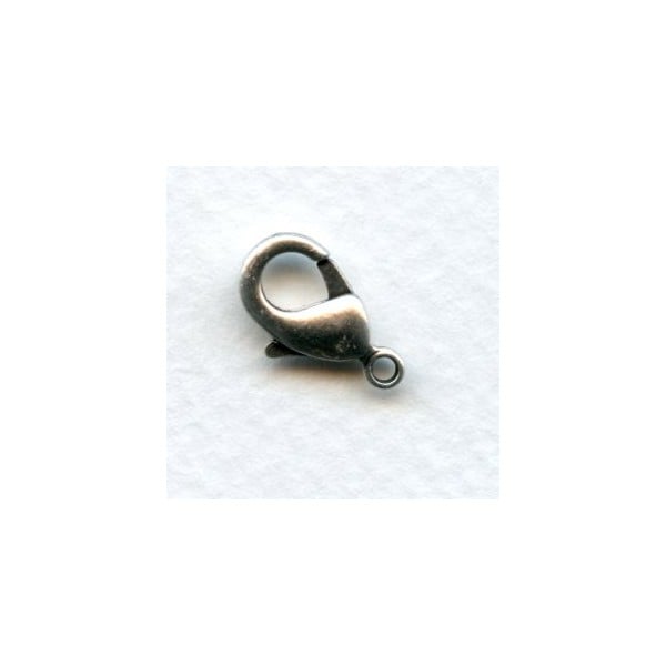 Lobster Clasp Closures 15mm Oxidized Silver (6)