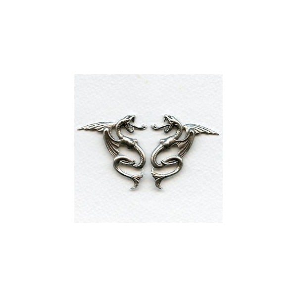 Echinda Dragons Oxidized Silver Right and Left