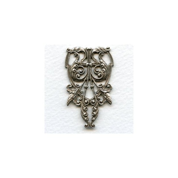 Elegant Victorian Centerpiece Oxidized Silver 44mm (1)