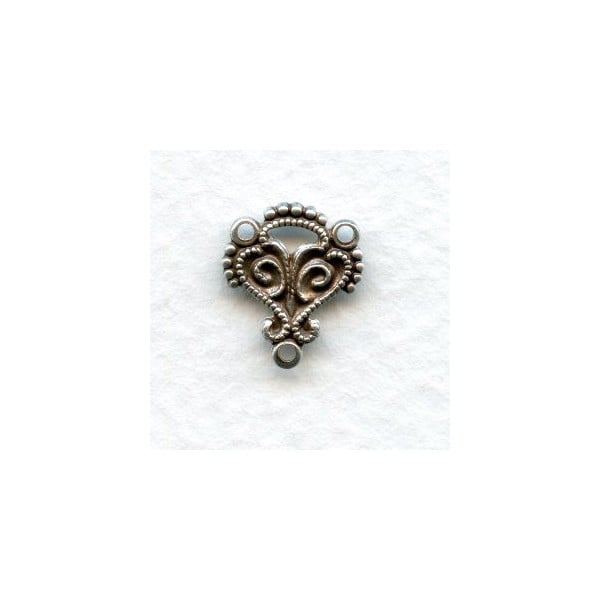 Moorish Influence Connectors Oxidized Silver 14mm (12)