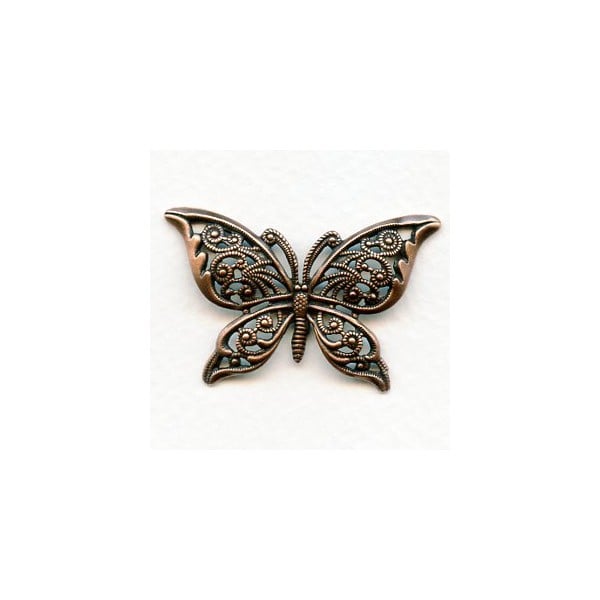 Detailed Filigree Butterfly European Oxidized Copper (1)