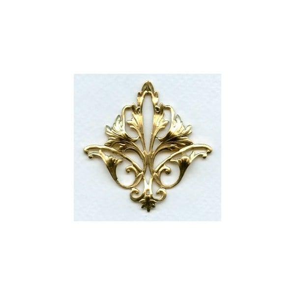 Fleur-de-Lys Openwork Raw Brass Stamping (1)