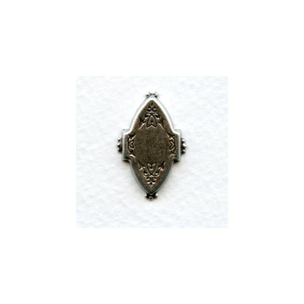 ^Ornate Setting Platform Oxidized Silver 26x16mm (6)
