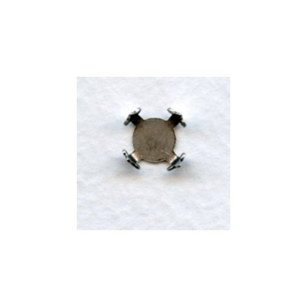 Tiny Turtle Setting 8mm Oxidized Silver (12)