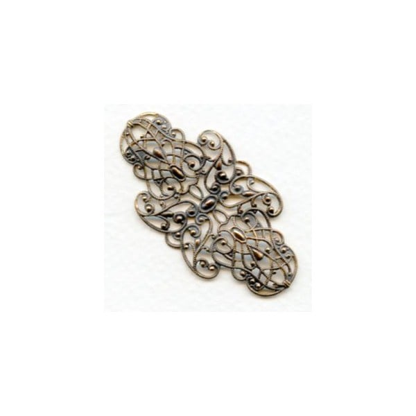 Splendid German Filigree Delicate Details Raw Brass (1)