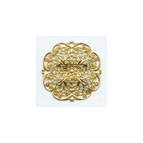 Ornate Filigree Raw Brass 47mm (1)