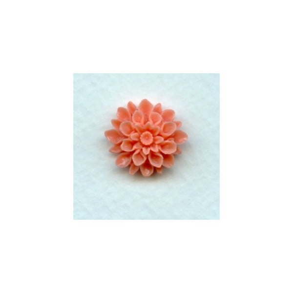 ^Simple Coral Carved Flower Resin Cabochons 18mm (2)
