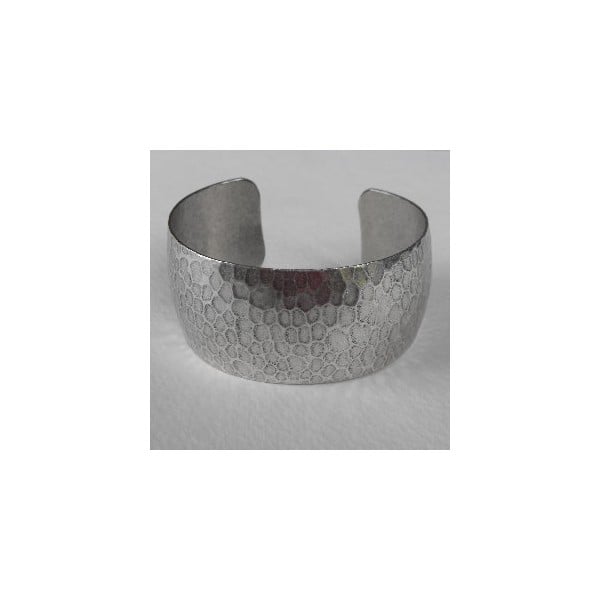 Hammered Oxidized Silver Domed Cuff 29mm