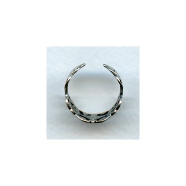 Sturdy Filigree Adjustable Finger Ring Oxidized Silver (1) - Image 2