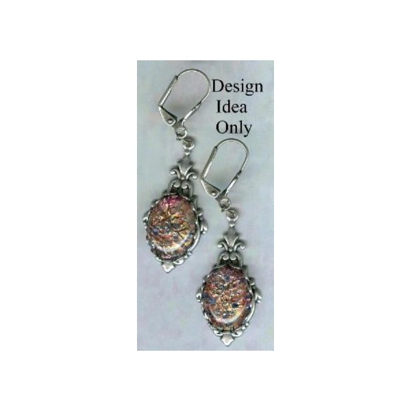 Elegant Art Deco Pendant Drops Oxidized Silver (6) - Image 3