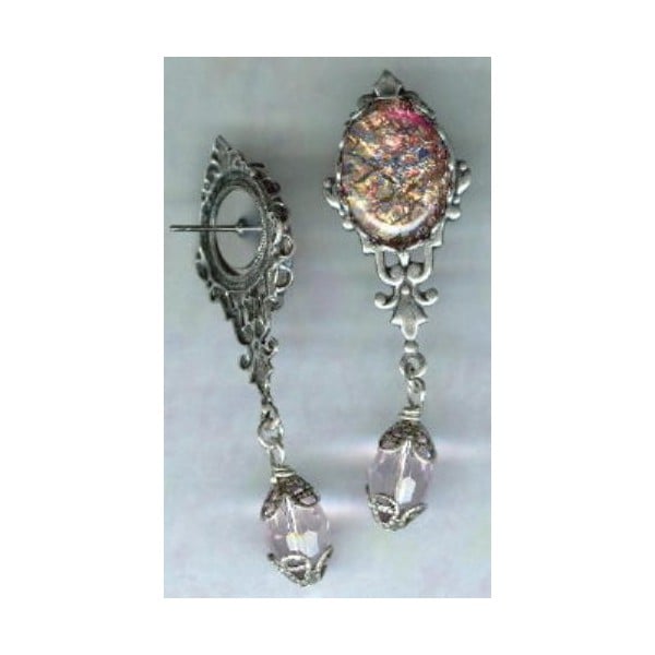 Elegant Art Deco Pendant Drops Oxidized Silver (6) - Image 4