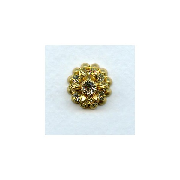 Multiple Stone Setting Cluster Crystal Raw Brass (1)