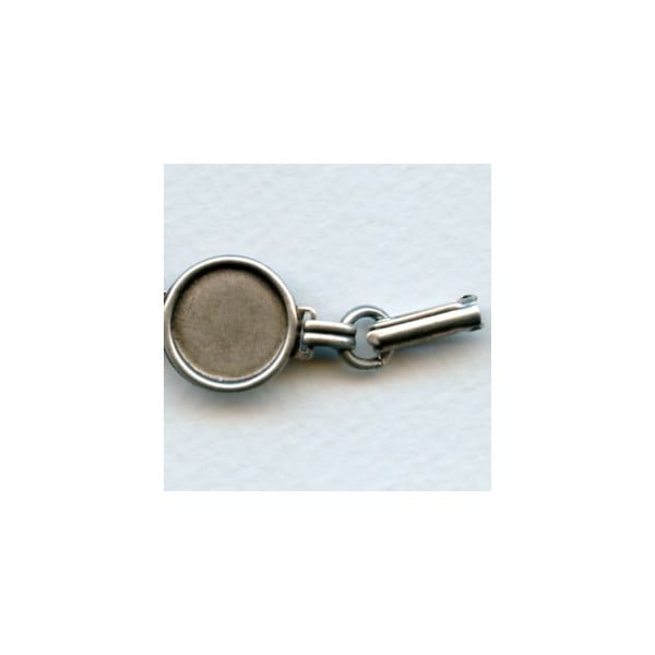 Linked Bracelet Finding Oxidized Silver 13mm Settings (1) - Image 2