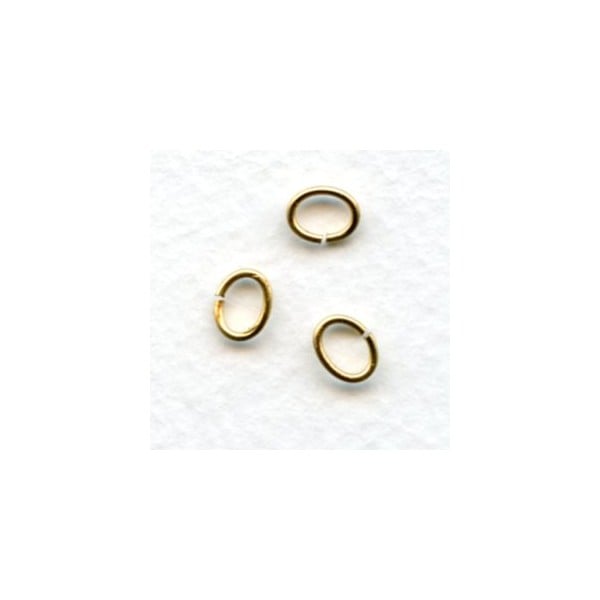 Oval Jump Rings Raw Brass 7x5mm (100)