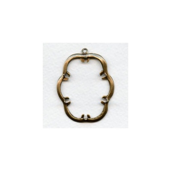 ^Pronged Setting 40x30mm Oxidized Brass (1)