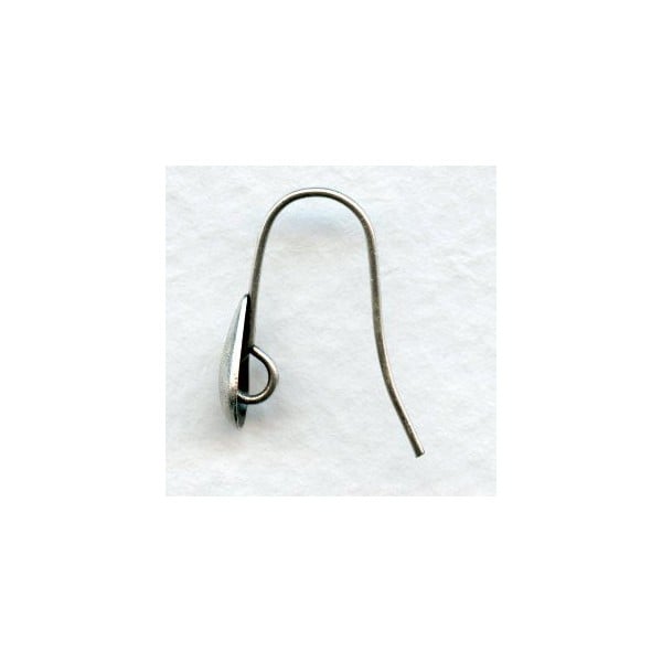 Smooth Shield Earwires with Loop Bright Silver (24) - Image 2