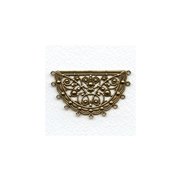 Eleven Loop Connector Oxidized Brass 50mm (3)