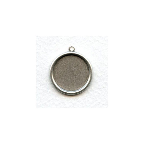 Simple Settings 18mm Oxidized Silver with Loop (6)