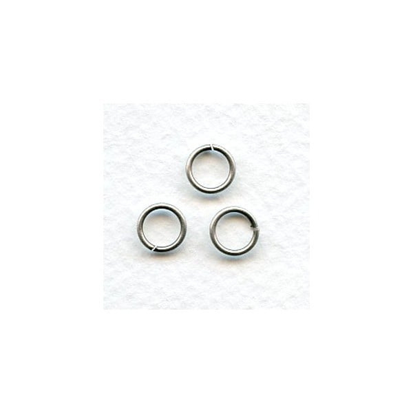 Jump Rings 7.4mm Round Oxidized Silver (24)